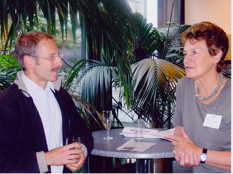 Renate Fischer (KBR) mit Otto Kühnle (Böblinger Bote)